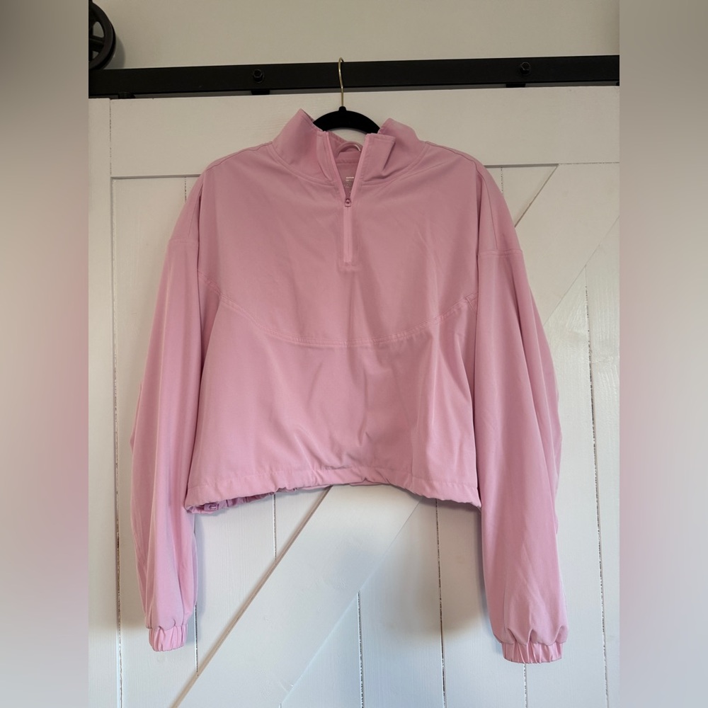 DFYNE Origin Crop Zip Jacket Color Light Rose Pink Size Medium